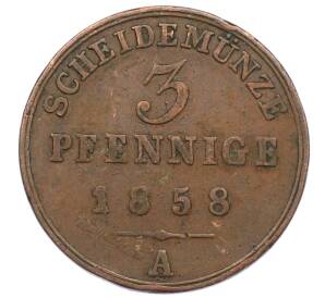 3 пфеннига 1858 года A Пруссия — Фото №1