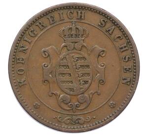 5 пфеннигов 1867 года Саксония — Фото №2