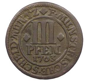 3 пфеннига 1703 года Мюнстер — Фото №1