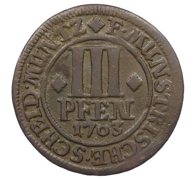 Монета 3 пфеннига 1703 года Мюнстер (Артикул: K10-5631) — Фото №1