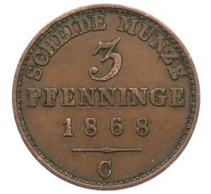 3 пфеннига 1868 года C Пруссия — Фото №1