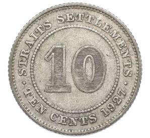 10 центов 1927 года Стрейтс Сетлментс — Фото №1