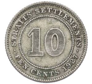 10 центов 1927 года Стрейтс Сетлментс — Фото №1