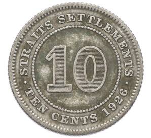 10 центов 1926 года Стрейтс Сетлментс — Фото №1