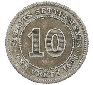 10 центов 1926 года Стрейтс Сетлментс — Фото №1