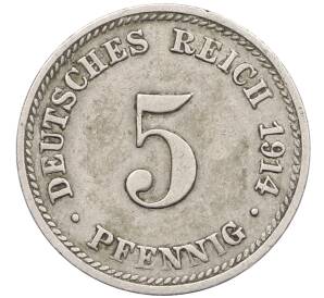 5 пфеннигов 1914 года D Германия — Фото №1