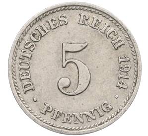 5 пфеннигов 1914 года D Германия — Фото №1