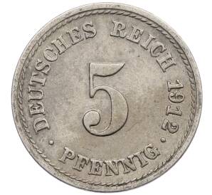 5 пфеннигов 1912 года F Германия — Фото №1