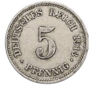 5 пфеннигов 1913 года E Германия — Фото №1