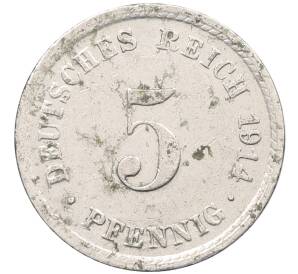 5 пфеннигов 1914 года A Германия — Фото №1