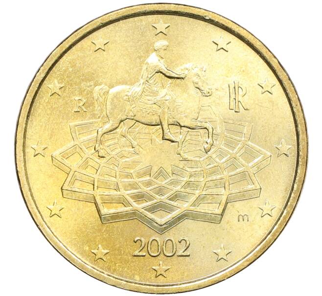 Монета 50 евроцентов 2002 года Италия (Артикул: M2-90427) — Фото №1