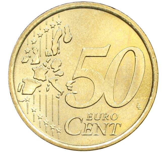 Монета 50 евроцентов 2002 года Италия (Артикул: M2-90427) — Фото №2
