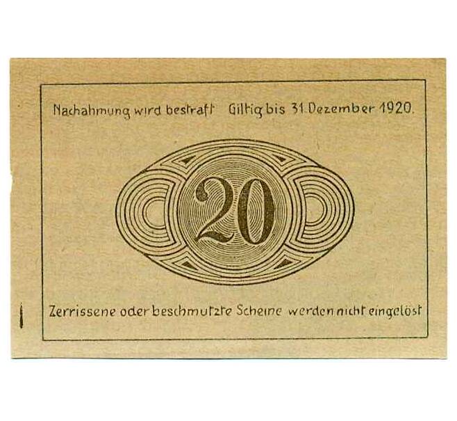Банкнота 20 геллеров 1920 года Австрия — Коммуна Графеншлаг (Нотгельд) (Артикул: B2-14797) — Фото №2