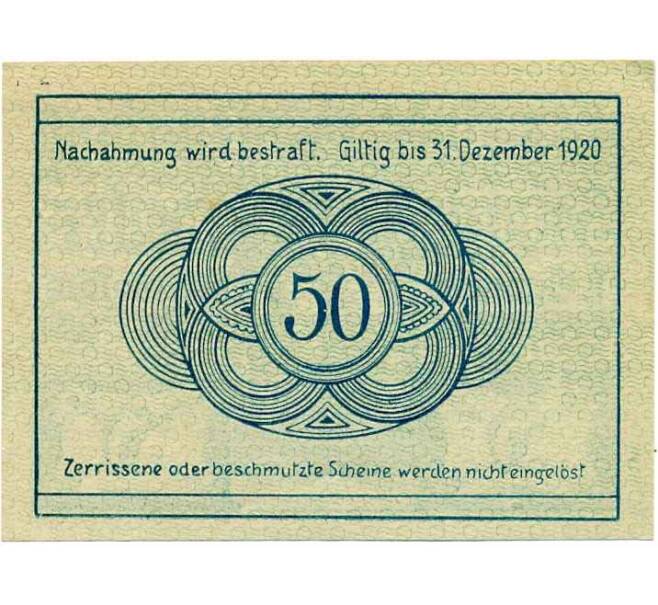 Банкнота 50 геллеров 1920 года Австрия — Коммуна Графеншлаг (Нотгельд) (Артикул: B2-14798) — Фото №2