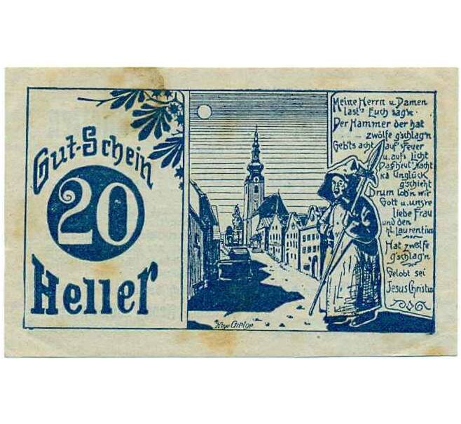 Банкнота 20 геллеров 1920 года Австрия — Коммуна Грамаштеттен (Нотгельд) (Артикул: B2-14800) — Фото №1