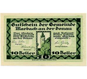 10 геллеров 1920 года Австрия — Коммуна Марбах (Нотгельд) — Фото №1