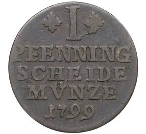 1 пфенниг 1799 года Брауншвейг-Вольфенбюттель — Фото №2