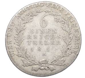 1/6 рейхсталера 1810-1818 года A Пруссия — Фото №1