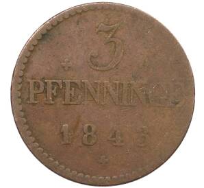 3 пфеннига 1843 года Мекленбург-Шверин — Фото №1
