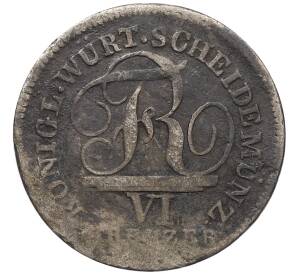 6 крейцеров 1814 года Вюртемберг — Фото №1