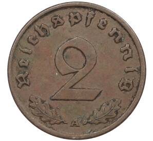 2 рейхспфеннига 1938 года A Германия — Фото №2