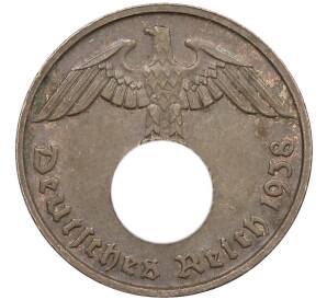 2 рейхспфеннига 1938 года D Германия — Фото №1