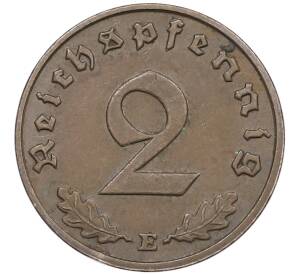 2 рейхспфеннига 1938 года E Германия — Фото №2
