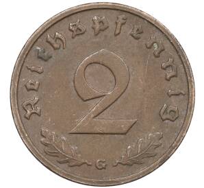 2 рейхспфеннига 1939 года G Германия — Фото №2