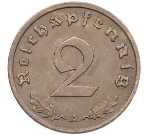 2 рейхспфеннига 1938 года A Германия — Фото №2
