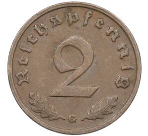 2 рейхспфеннига 1939 года G Германия — Фото №2