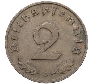 2 рейхспфеннига 1939 года D Германия — Фото №2
