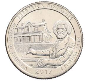1/4 доллара (25 центов) 2017 года P США «Национальные парки — №37 Национальное историческое место Фредерика Дугласа» — Фото №1