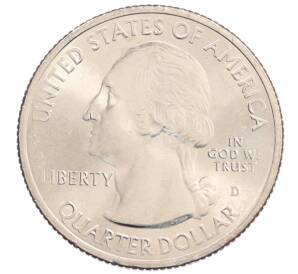 1/4 доллара (25 центов) 2015 года D США «Национальные парки — №29 Национальное убежище дикой природы Бомбай-Хук» — Фото №2