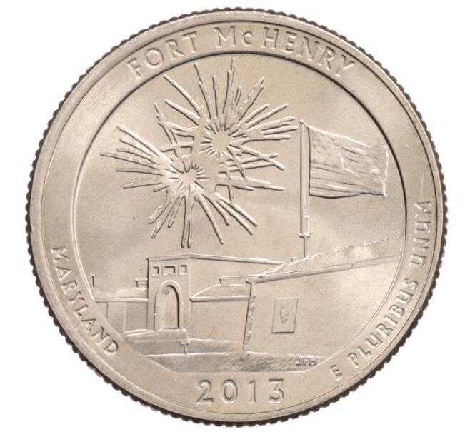 Монета 1/4 доллара (25 центов) 2013 года D США «Национальные парки — №19 Форт Мак-Генри» (Артикул: M2-90472) — Фото №1
