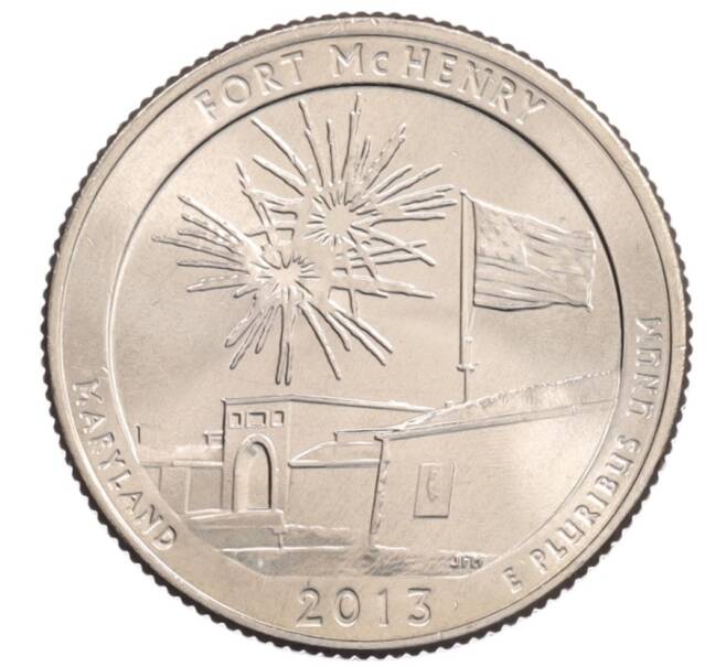 Монета 1/4 доллара (25 центов) 2013 года D США «Национальные парки — №19 Форт Мак-Генри» (Артикул: M2-90473) — Фото №1