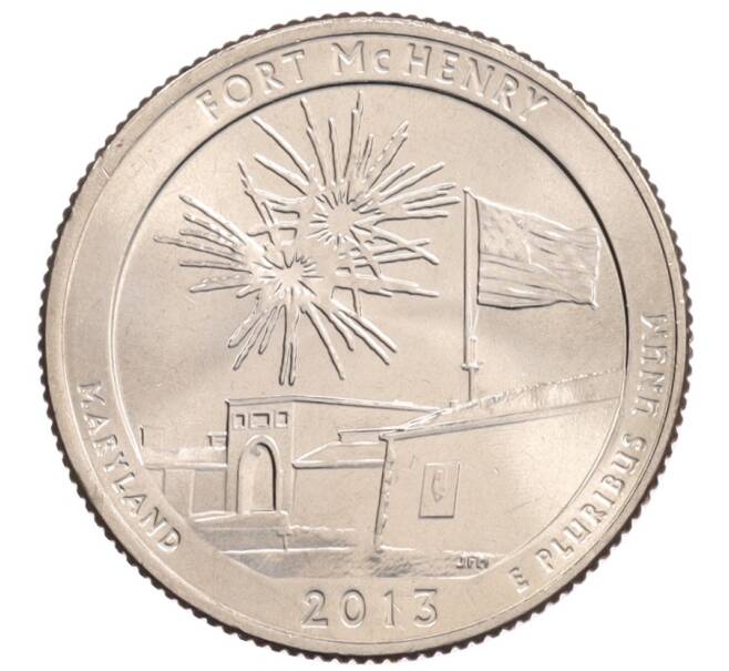 Монета 1/4 доллара (25 центов) 2013 года D США «Национальные парки — №19 Форт Мак-Генри» (Артикул: M2-90474) — Фото №1