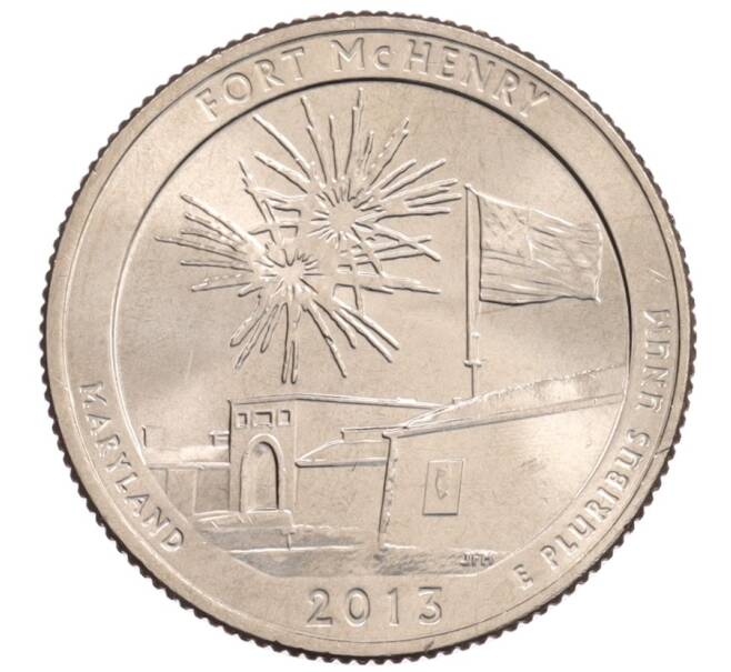Монета 1/4 доллара (25 центов) 2013 года D США «Национальные парки — №19 Форт Мак-Генри» (Артикул: M2-90475) — Фото №1