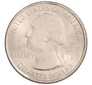 1/4 доллара (25 центов) 2017 года P США «Национальные парки — №36 Национальный парк Эффиджи Маундс (Фигурные Курганы)» — Фото №2