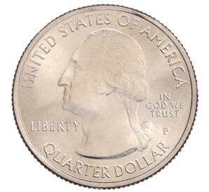 1/4 доллара (25 центов) 2017 года P США «Национальные парки — №36 Национальный парк Эффиджи Маундс (Фигурные Курганы)» — Фото №2