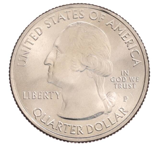 Монета 1/4 доллара (25 центов) 2017 года P США «Национальные парки — №36 Национальный парк Эффиджи Маундс (Фигурные Курганы)» (Артикул: M2-90477) — Фото №2