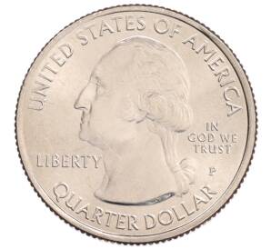 1/4 доллара (25 центов) 2017 года P США «Национальные парки — №36 Национальный парк Эффиджи Маундс (Фигурные Курганы)» — Фото №2