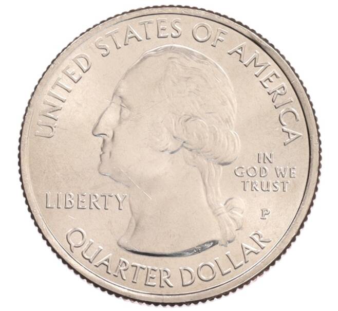 Монета 1/4 доллара (25 центов) 2017 года P США «Национальные парки — №36 Национальный парк Эффиджи Маундс (Фигурные Курганы)» (Артикул: M2-90478) — Фото №2