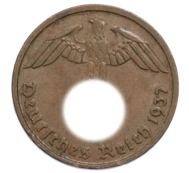 Монета 2 рейхспфеннига 1937 года D Германия (Артикул: K10-5852) — Фото №1