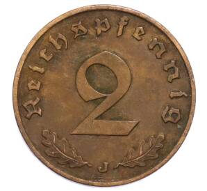 2 рейхспфеннига 1939 года J Германия — Фото №2