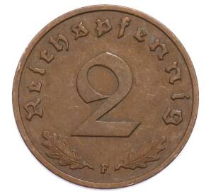 2 рейхспфеннига 1939 года F Германия — Фото №2
