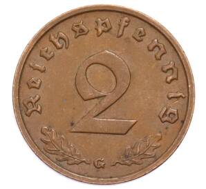 2 рейхспфеннига 1938 года G Германия — Фото №2