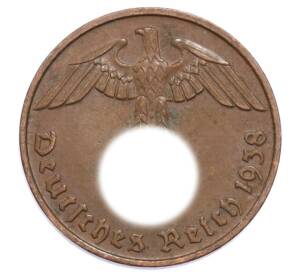 2 рейхспфеннига 1938 года D Германия — Фото №1