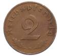 Монета 2 рейхспфеннига 1937 года D Германия (Артикул: K10-5867) — Фото №2