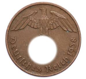 2 рейхспфеннига 1938 года D Германия — Фото №1
