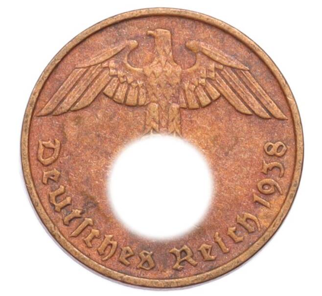 Монета 2 рейхспфеннига 1938 года D Германия (Артикул: K10-5873) — Фото №1